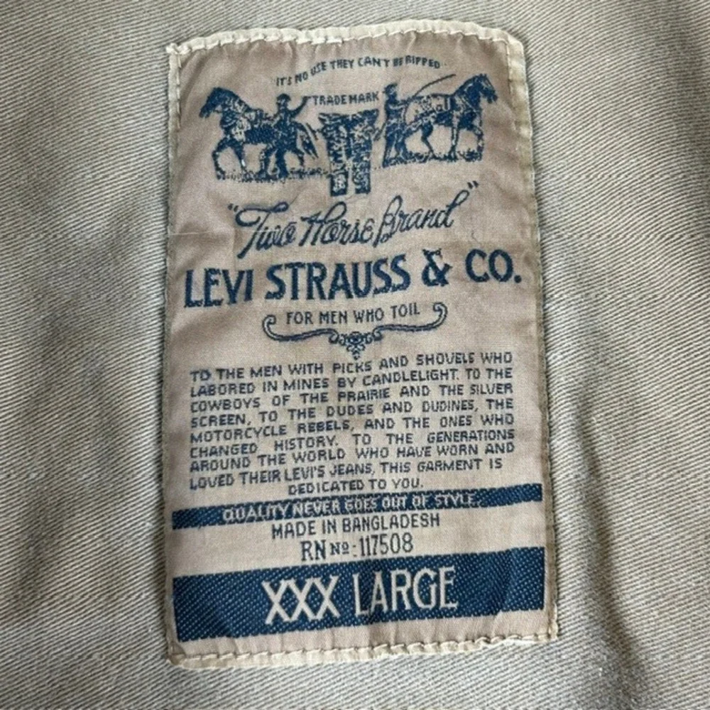 Levi's Men's Tan Long Sleeve Button Up Worker Shirt XXXL Cotton